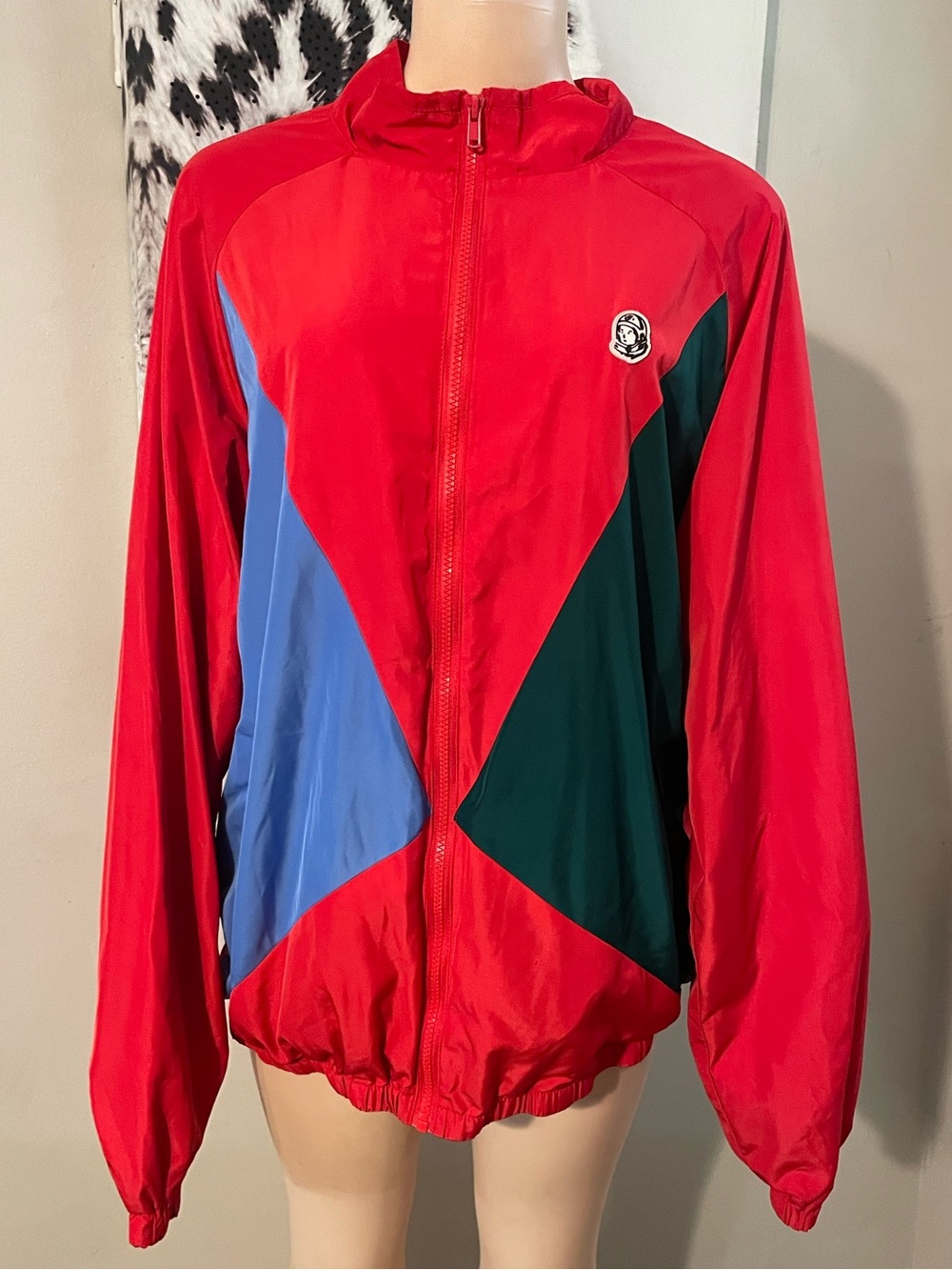 Billionaire boys club retro colorblock Red Colorblock Windbreaker Jacket XXL
